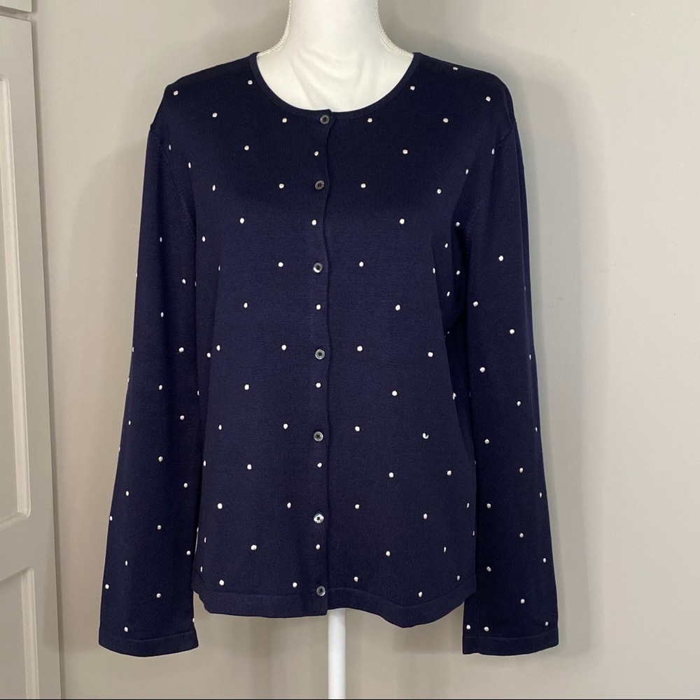 Lauren Ralph Lauren Navy White Polka-dot C…